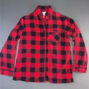 Wondershop Red and Black Plaid Pajama Top